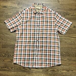 Jeremiah Shirt Men Large Plaid Giraffe 2-in-1 Double Duty Reversible Button Up